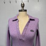 The Fifth Label  Womens Ribbed Knit Top Collared Deep V Neck Long Sleeve Size 4 Photo 1