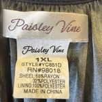 Paisley Vine Metallic Dress Gray Size 1X Photo 3