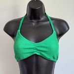 Aerie  sz L top M bottom Green Ribbed Drawstring Bikini Set Adjustable‎ Tie Swim Photo 1