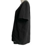 Jaanuu  Size Medium Black Short Sleeve Scrub Top Uniform Nurse Doctor Healthcare Photo 3