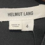 Helmut Lang  Womens Black Leather Wool Blend Sleeveless Belted Patch Pocket Dress Photo 2