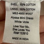 Show Me Your Mumu  Alyssa Mini Dress White Voile size medium Photo 6