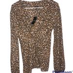Buckle Black Surplice Cheetah Top Y27 Photo 3