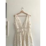 For Love & Lemons  NWT Snowflake Cream Daisy Mesh Maxi Dress Size Large Photo 4