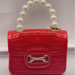 Jelly Pearl Rivet‎ Red Handbag Purse Small Purse Photo 0