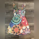 AFRM Raven Corset Mini Dress in Crochet Multi Photo 2