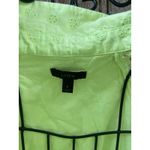 J.CREW Dress Size 0 LIGHT NEON GREEN EYELET SHORT SLEEVE MINI SHIRT DRESS Photo 1