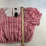 Torrid Plus 1X Smocked Crop Top Pink Seersucker Gingham Picnic Prairie Cottage Photo 11