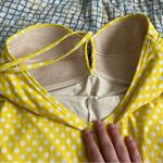 Retro vintage polka dot yellow dress skirt one piece swimsuit size 14 Photo 2
