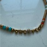 Anthropologie By  Beaded Bubble-Letter Necklace - Home Team - NWT Photo 3