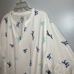 Nic+Zoe coral reef embroidered white beachy tunic top size 1X Photo 4