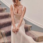 House Of CB NWOT  'Vittoria' Champagne Chiffon Floor Length Gown sz S Photo 3