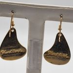 Laurel Burch Gold Tone & Red Enamel Dangling Earrings Photo 2