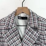 ZARA  Textured Double Tweed Breasted Blazer Classic Preppy Large Photo 4