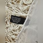 Jones New York White Sheer Painted Flowers Long Tassels Wrap Scarf New With Tags Photo 6