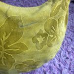 The Sak CLAUDIA FIRENZE FLORAL SUEDE SHOULDER Y2K EMBOSSED mustard yellow Hobo Bag Photo 6
