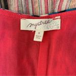 Mystree  Boho Floral Stripe Tassel Dress Mixed Print Festival Style Medium Photo 5