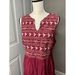 City Chic Red Embroidered Sleeveless Maxi Dress Size Large Boho Cottagecore Photo 3
