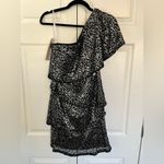 Tony Bowls NWT Black and Silver  Sequin One Shoulder Prom Dress Size 6 Photo 2