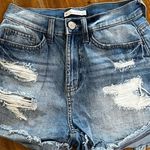 SO  ~ Curvy Mom High Rise Jean Shorts Size 1/25W ~ Distressed Photo 0