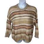 American Eagle  Oversized Striped Chunky Knit Sweater Crewneck Size Small Photo 11