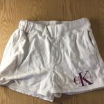 Calvin Klein Sweatshirt Material Shorts Pockets White Size XSmall/Small Photo 0
