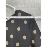 ZARA  Women's Blouse Short Sleeve Polka Dot Peplum Black Brown Size Medium Photo 6