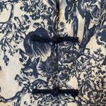 Soft Surroundings COTTON/LINEN BLEND MANDARIN COLLAR KIMONO TUNIC NAVY Medium Photo 7