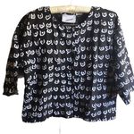 Nepal Moe Cropped button top pattern M Indy Boho Black Size M Photo 0