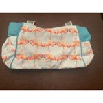 Sun‎ N' Sand Flamingo Large Zip Top Canvas Shoulder Bag Elastic Side Pockets Pink Photo 1