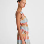 Madewell  Ruched Squareneck Tank In Linen Cotton Photo 1