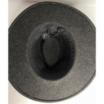 C.C. wide brim felt hat black with brown band Photo 5