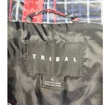 Tribal Red Plaid Puffer Quilted Vest size Large Photo 6