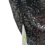 Retrofête Retrofete Flynn Sequin Ruched Tulle Long Sleeve Key Hole Mini Dress Black Large Photo 15