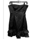 BMC) Misope' Dress Women's‎ Large Black Strapless Ruffle Hem Cocktail Photo 1