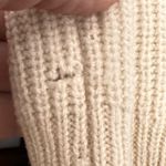 Splendid Cream Knit Wool Blend Cropped Oversized Pullover Hoodie Photo 5