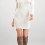 Venus ✨ Cable Knit Sweater Sz Medium Cream Dress✨ Photo 0