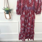 Free People Golden Hour Maxi Dress Wine Red Floral Size S Photo 6