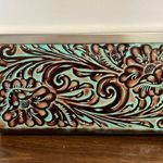 Patricia Nash  Cauchy Turquoise Tooled Leather Wallet Photo 2