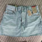 Levi's Womens Icon Mid Rise Raw Hem Denim Mini Skirt Sz 29 NWT Photo 0