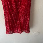 Daytrip  Red Sequin Tank Top M Y2K Romantic Sheer Sparkle Party‎ Going Out Photo 2