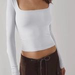small white long sleeve square neck Photo 0