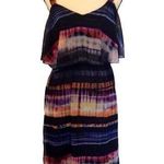Black Rainn Maxi Dress Dark Watercolor Stripe Long Size Medium M Wedding Guest Photo 0