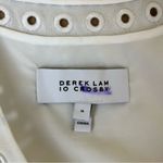 DEREK LAM 10 CROSBY Grommet Embroidery Lace Up Tank Dress White Photo 7