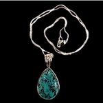 Genuine Whitney Kelly Turquoise Sterling Silver Necklace Green Photo 9