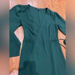 Topshop  Dark Green Long Sleeve Dress Photo 4
