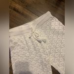 Aerie  thick knit crochet tassel white pants boho coastal Nwot casual $89 spring Photo 7