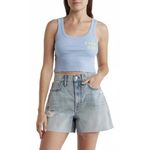 Billabong 'Tons of Sun' Cotton Sleeveless Crop Top Blue Size Medium Photo 6