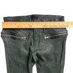 RtA Madrid Stretch Leather Skinny Pants Charcoal Gray Lambskin Zip Sz 27 Photo 6