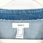 Forever 21 Forever 21 Womens Front Zip Puff Sleeve Lace Up Denim Mini Dress Size M Blue Photo 6